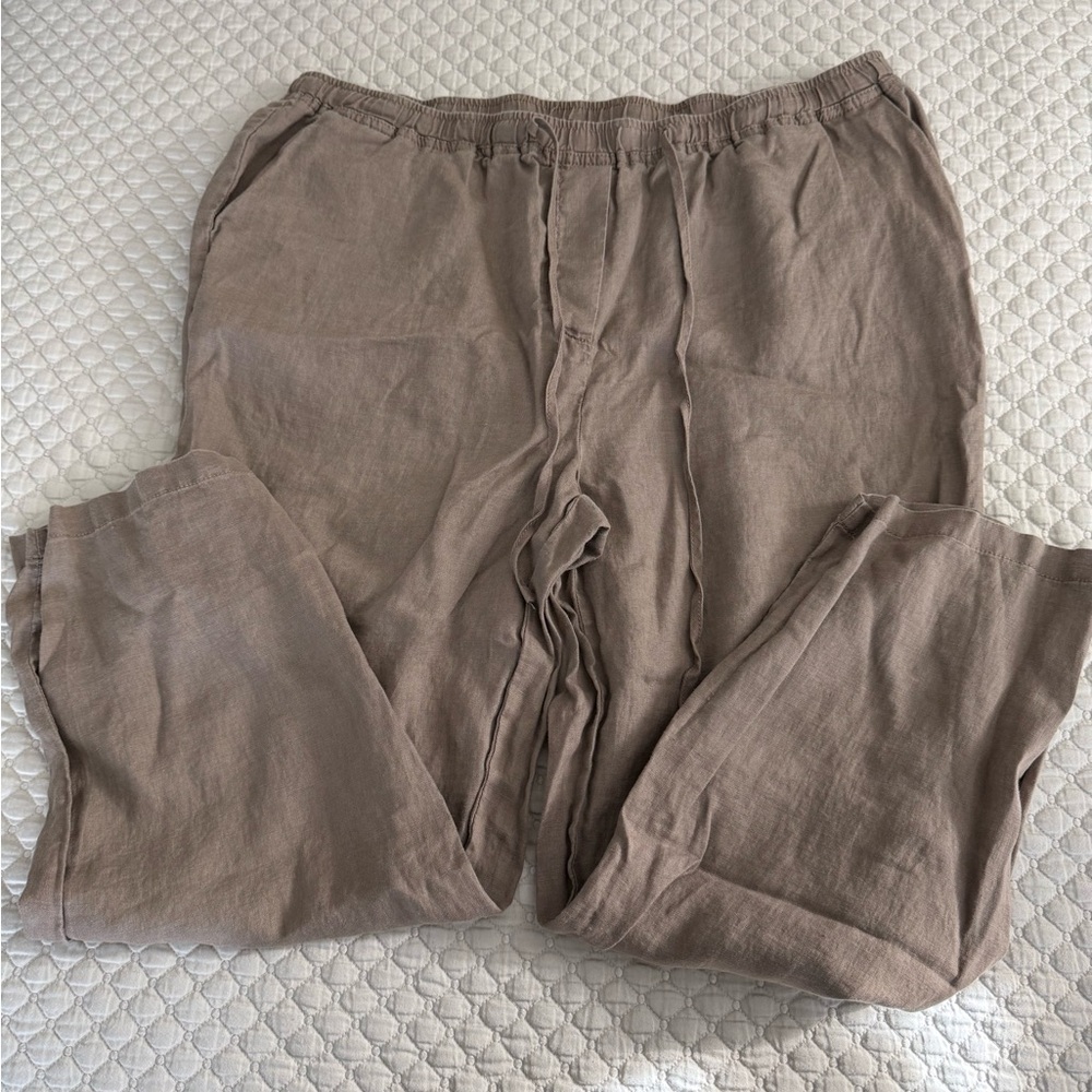 Women’s linen tan pants